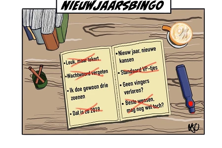 5. Cartoon nieuwjaarsbingo